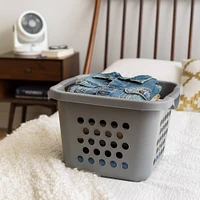 IRIS 30L Gray/Dark Gray Compact Laundry Basket Hamper, 3 Pack