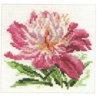 Alisa Pink Peony Cross Stitch Kit