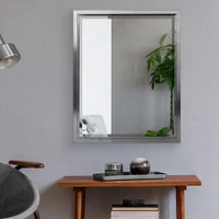 Head West Nickel & Chrome Framed Wall Vanity Mirror