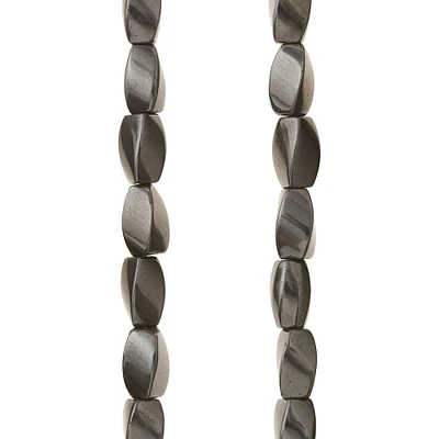 Magnetic Hematite Twist Beads, 12mm by Bead Landing™