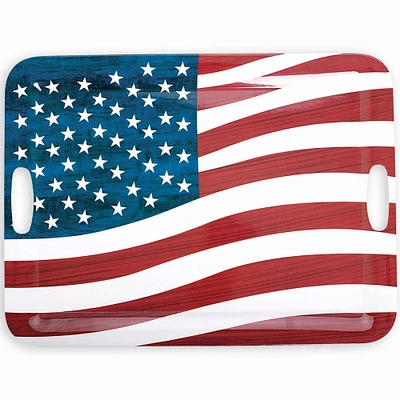 20" Patriotic American Flag Serving Trays, 2ct.