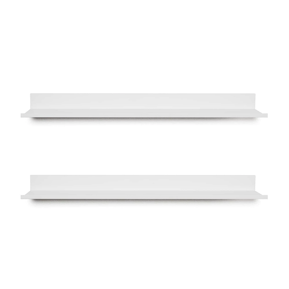 HangZ™ White 24" No Stud Photo Ledge, 2ct.