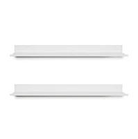 HangZ™ White 24" No Stud Photo Ledge, 2ct.