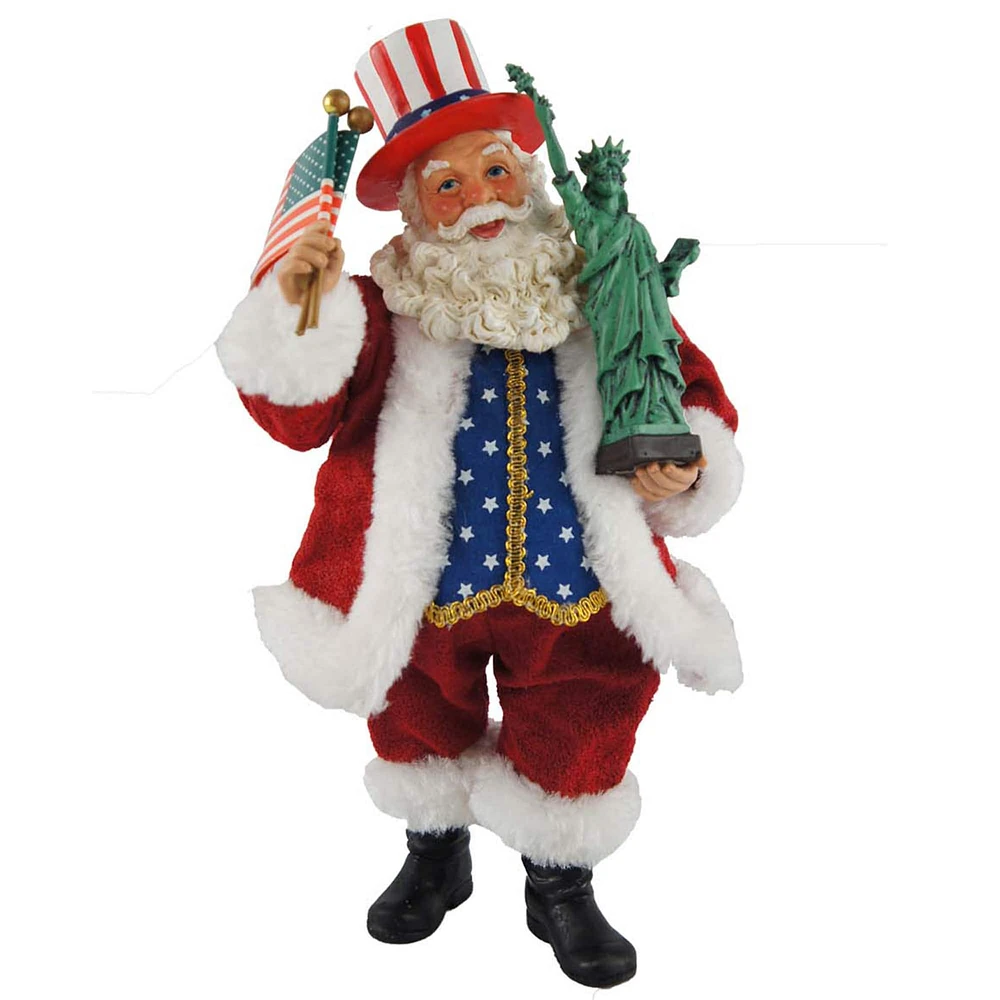 Santa's Workshop 10" Uncle Sam Santa Figurine