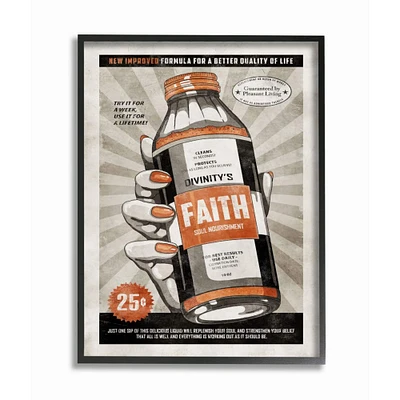 Stupell Industries Faith Formula Funny Black Framed Wall Art