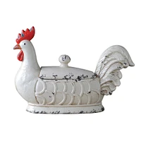 20" Rooster Container with Lid