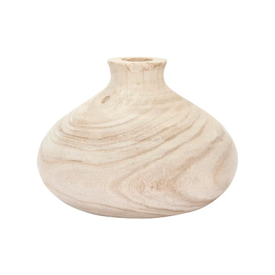 5.5" Paulownia Wood Vase 