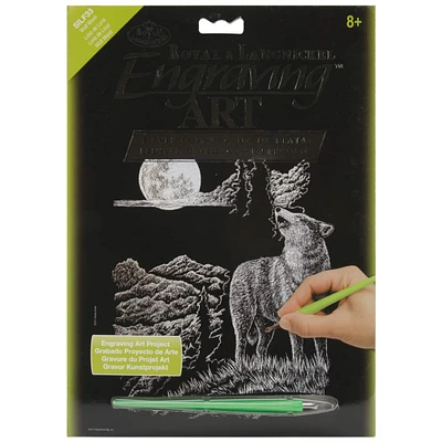 Royal & Langnickel® Engraving Art™ Wolf Moon Silver Foil Kit