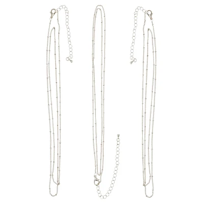 Rhodium Ball Chain Necklaces by Bead Landing™