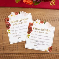 Kate Aspen® Burgundy Blush Wedding Advice Cards, 50ct.