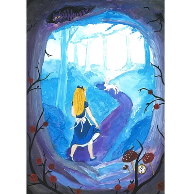 Sparkly Selections Alice in Wonderland - Local Utah Artist Rachel H. Diamond Painting Kit, Square Diamonds