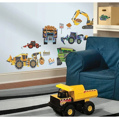 RoomMates Construction Vehicles Peel & Stick Wall Decals