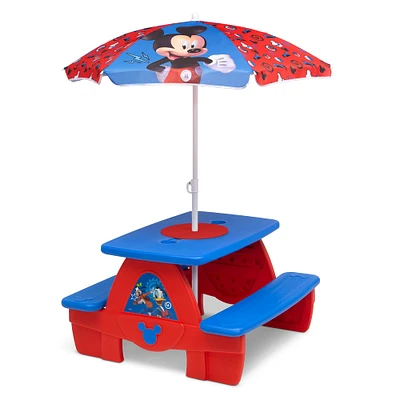 Delta Children Disney® Mickey Mouse 4 Seat Activity Picnic Table with Umbrella