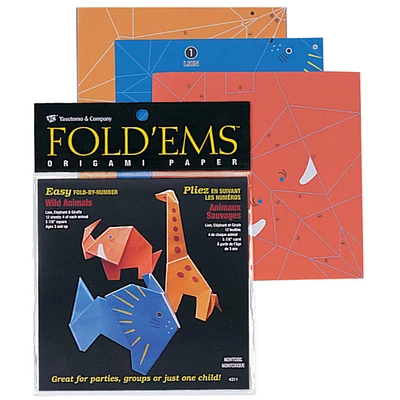 Yasutomo® Fold 'Ems Origami African Animals Paper Project Pack