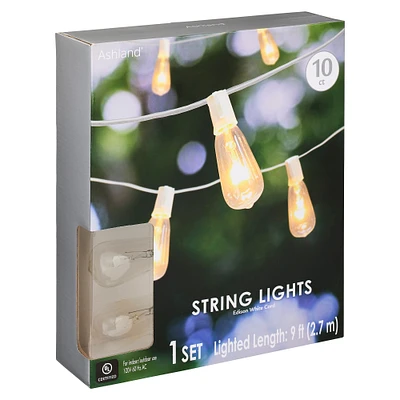 8 Pack: 10ct. Edison String Lights with White Cord by Ashland™