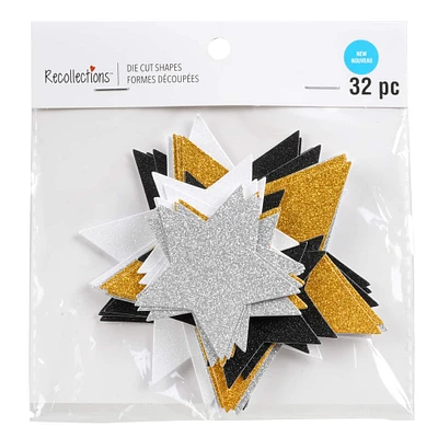 Metallic Glitter Star Die Cut Shapes by Recollections™