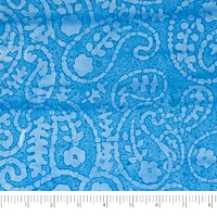 SINGER Batik Corn Flower Blue Paisley Cotton Fabric