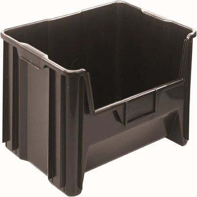 Quantum Storage Systems® Black 15.25" x 19.875" x 12.438" GIANT Stack Containers, 3ct.