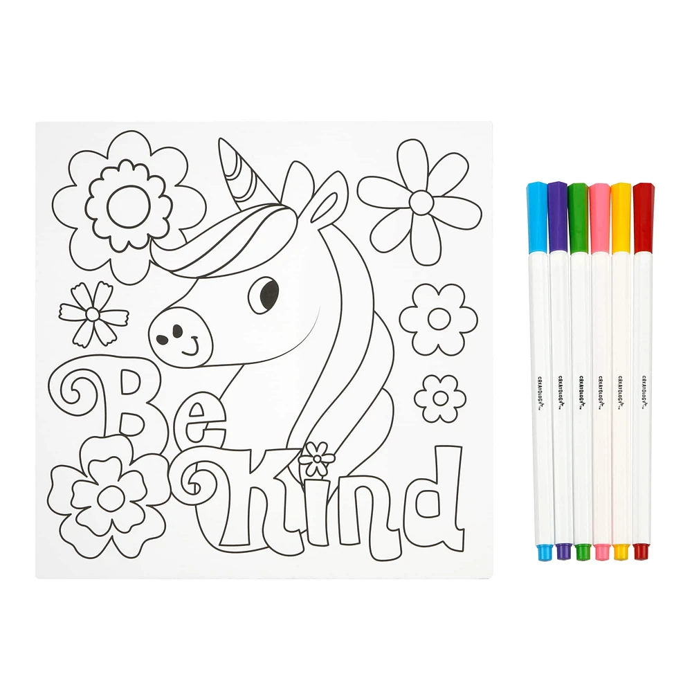 12 Pack: Unicorn Coloring Board Kit by Creatology™