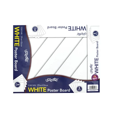 Pacon® White 11" x 14" Poster Board, 5ct.