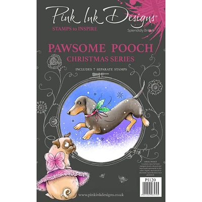 Pink Ink Designs® Christmas Series Pawsome Pooch A5 Clear Stamp Set