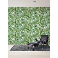 Katie Hunt Green Tropical Palm Leaf Wall Mural