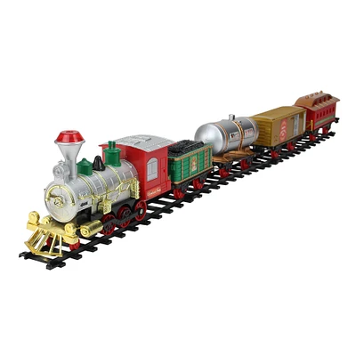 17-Piece Battery Operated Lighted & Animated Christmas Express Train Set