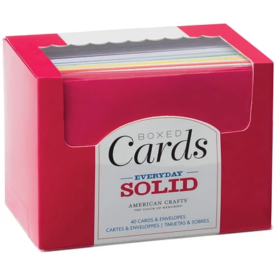 American Crafts Everyday Solid A2 Cards & Envelopes, 40ct.