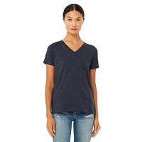 BELLA+CANVAS® Women's Relaxed V-Neck Heather T-Shirt