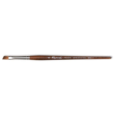 8 Pack: Raphaël Precision Imitation Sable Short Handle Angle Brush, Size 6