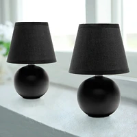 Simple Designs Mini Ceramic Globe Table Lamp