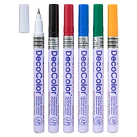 6 Packs: 6 ct. (36 total) DecoColor™ Glossy Oil Base Extra Fine Paint Marker Set