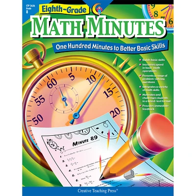 Creative Teaching Press® Math Minutes Workbook, Grade 8