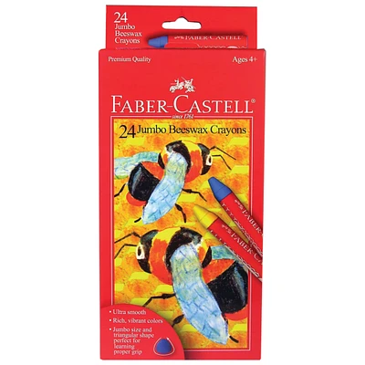 6 Packs: 24 ct. (144 total) Faber-Castell® Jumbo Beeswax Crayons
