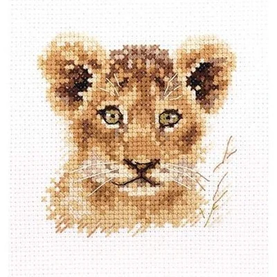 Alisa Animal Portraits Lion Cub Cross Stitch Kit
