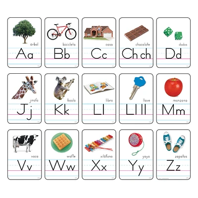 Spanish Alphabet Cards with Photos