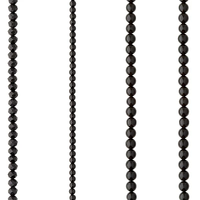 Black Mixed Glass Round Beads by Bead Landing™