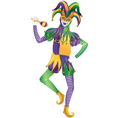 6ft. Mardi Gras Jointed Jester Cutout