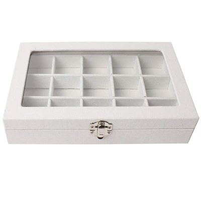 8.5" Canvas Box with Glass Lid by Bead Landing™