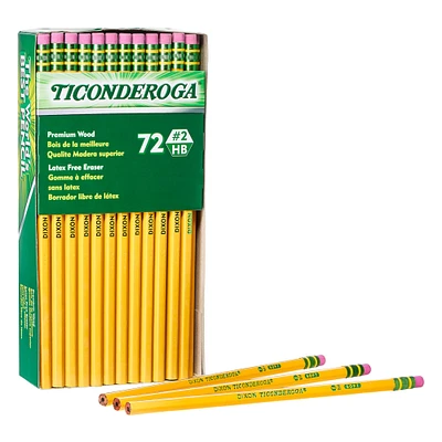 Ticonderoga® #2 Soft Unsharpened Pencils