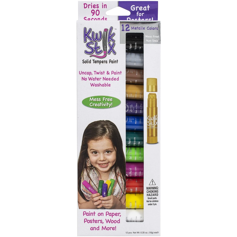 Kwik Stix™ Metalix 12 Color Paint Tempera Set