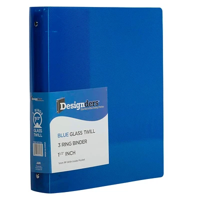 JAM Paper 1.5" Glass Twill Plastic 3-Ring Binder