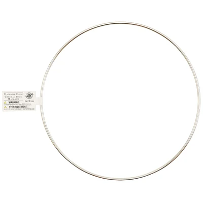 36 Pack: 8" Nickel-Plated Macramé Hoop by Loops & Threads®
