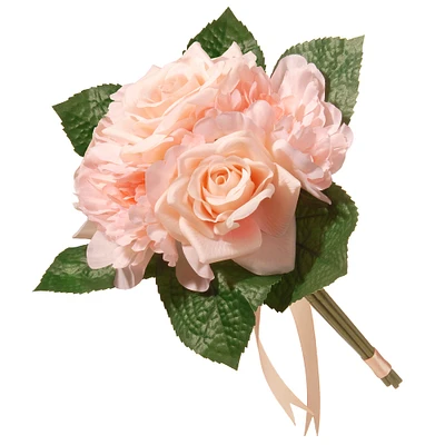 12" Peach Rose & Peony Bundle