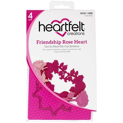 Heartfelt Creations® Friendship Rose Heart Cut & Emboss Dies