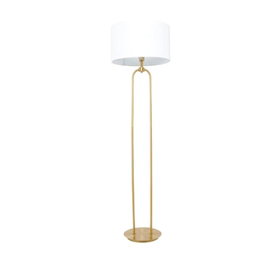 CosmoLiving by Cosmopolitan Gold Iron Modern Floor Lamp, 64" x 19" x 19"