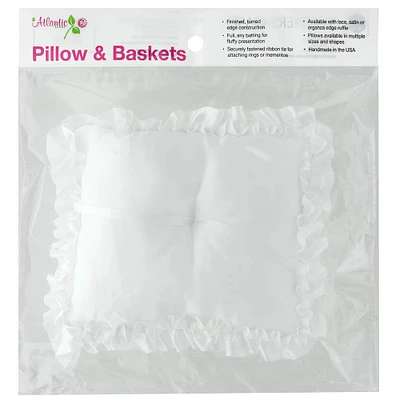 Atlantic White Rectangle Satin Edge Pillow