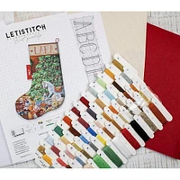 Letistitch Cozy Christmas Stocking Counted Cross Stitch Kit