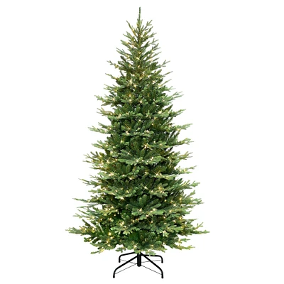 6.5ft. Pre-Lit Balsam Fir Artificial Christmas Tree, Clear Lights