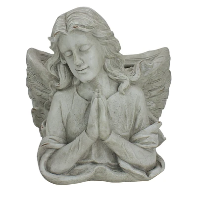 11" Gray Praying Angel Bust Outdoor Garden Statue Planter